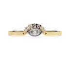 Diamond Halo Ring – Marquise Cut Lab Grown Diamond Solitaire - Modern Minimalist Stackable Ring