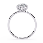 Oval Halo Diamond Cluster Engagement Ring – 0.66 CT Oval Cut with Round & Pear Diamond Bridal Jewelry– Lustraa’s Halo Ring