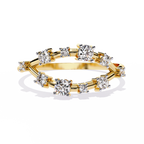 Split Shank Diamond Ring – Round Cut Multi-Stone Band – Elegant Statement Ring – Modern Anniversary Jewelry – Lustraa’s Criss Cross Ring