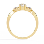 Round Halo Diamond Ring – 0.47 CT Round with Marquise Diamonds – Unique Split Shank Engagement Bridal Jewelry – Lustraa’s Split Shank Ring