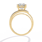 Split Shank Diamond Engagement Ring – 2.73 CT Round Cut Diamonds with Accent Stones – Modern Bridal Jewelry– Lustraa’s Criss Cross Ring