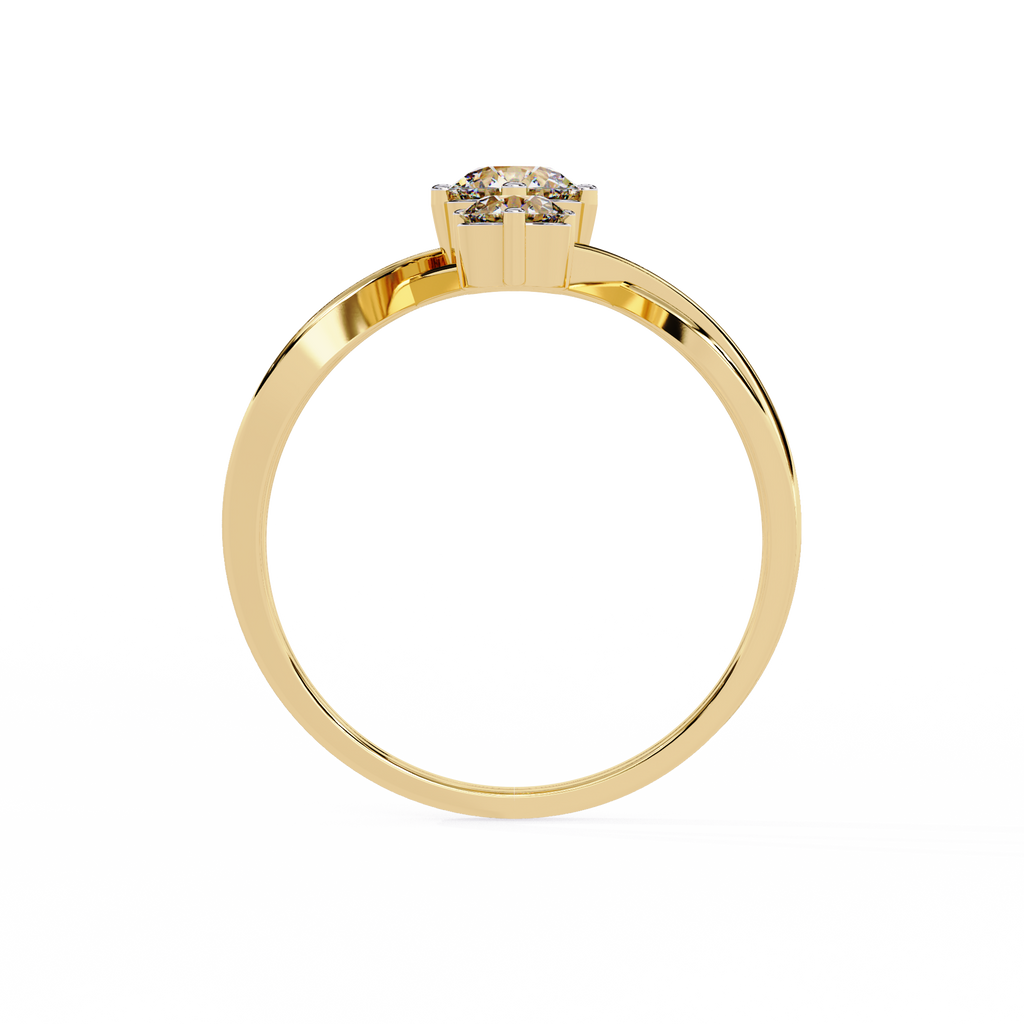 Three Stone Diamond Ring – Infinity Band Engagement Ring – Unique Bridal Anniversary Jewelry – Lustraa’s Multi-Stone Ring
