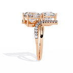 Toi et Moi Cushion Cut Diamond Ring – Split Shank Engagement Ring – Two Stone Bridal Anniversary Jewelry – Lustraa’s Toi et Moi Ring