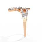 Pear Cut Diamond Multi Stone Ring –Unique Cluster Engagement Ring –Floral Inspired Band –Modern Statement Jewelry–Lustraa’s Multi Stone Ring