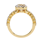 Heart Cut Diamond Bridal Ring– Split Shank Criss Cross Engagement Ring– 2.11 CT Heart Diamond with Round Accents– Lustraa’s Criss Cross Ring