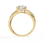 Cushion Cut Diamond Bridal Set | 2.28 CT Cushion Square with Split Shank Wedding Ring Set with Round Diamonds – Lustraa’s Bridal Ring