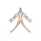 Dual Butterfly Lab Grown Diamond Ring – Pear & Round Diamond Open Crossover Statement Ring - Unique Cocktail Jewelry – Lustraa’s Butterfly