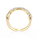 Dual Butterfly Lab Grown Diamond Ring – Pear & Round Diamond Open Crossover Statement Ring - Unique Cocktail Jewelry – Lustraa’s Butterfly