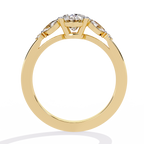 Timeless Oval Diamond Engagement Ring – Classic Three Stone Lab Grown Diamond Ring, Dainty Bridal Ring, Oval Cut Promise Ring – Lustraa’s Multi-Stone Ring