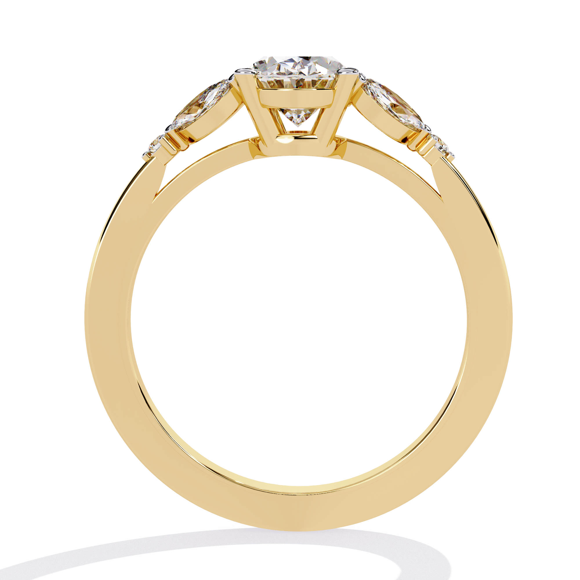 Timeless Oval Diamond Engagement Ring – Classic Three Stone Lab Grown Diamond Ring, Dainty Bridal Ring, Oval Cut Promise Ring – Lustraa’s Multi-Stone Ring