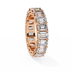 Emerald Cut Diamond Eternity Ring –  Full Diamond Elegant Band –  Luxury Statement 4.88 CT Wedding Band – Lustraa’s Eternity Ring