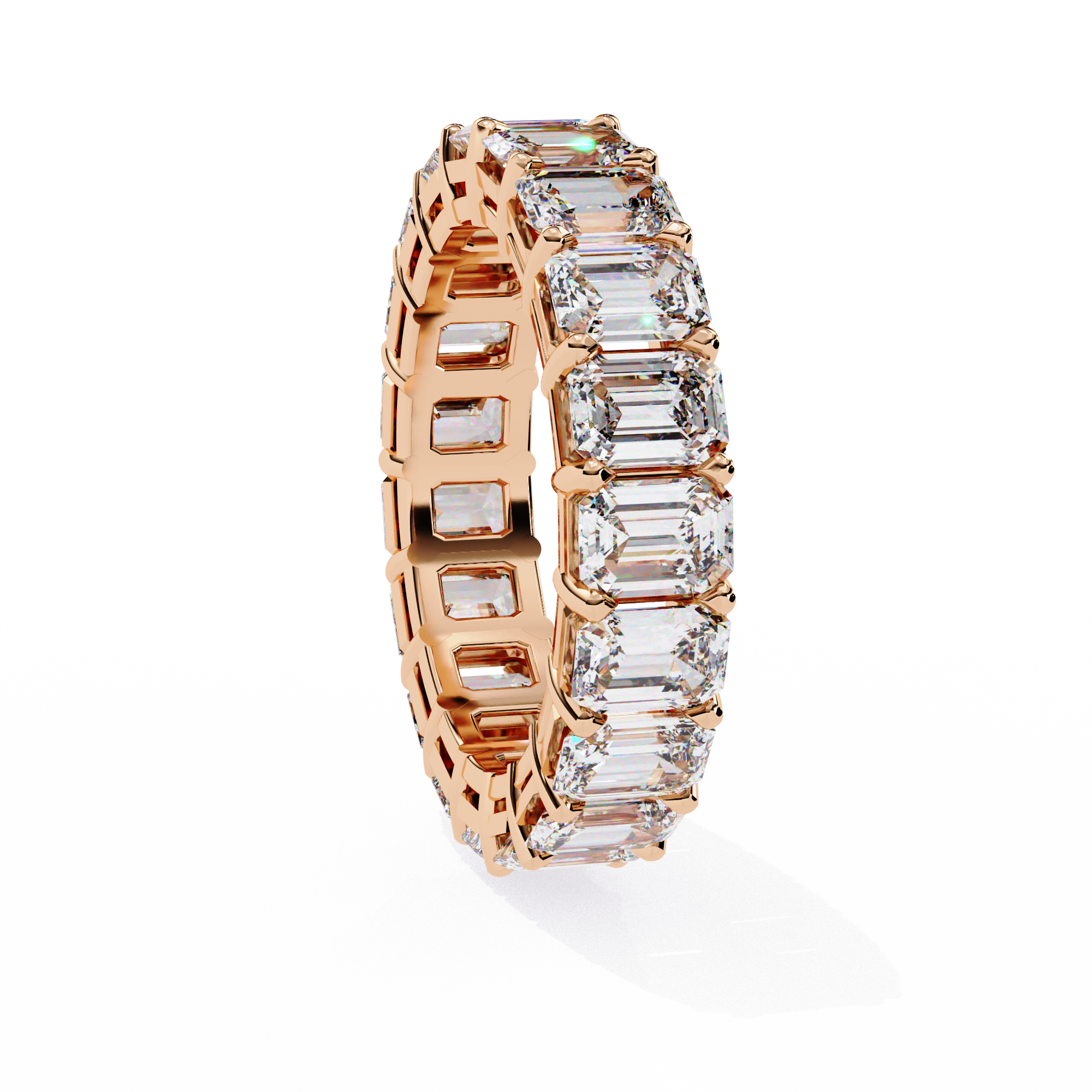 Emerald Cut Diamond Eternity Ring –  Full Diamond Elegant Band –  Luxury Statement 4.88 CT Wedding Band – Lustraa’s Eternity Ring