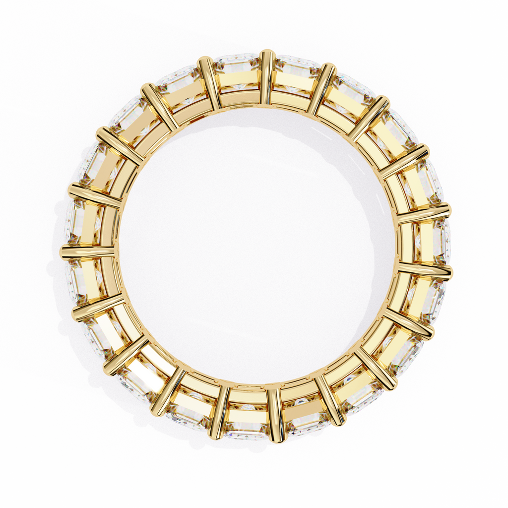 Emerald Cut Diamond Eternity Ring –  Full Diamond Elegant Band –  Luxury Statement 4.88 CT Wedding Band – Lustraa’s Eternity Ring