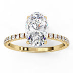 1 Ct Oval Hidden Halo Diamond Engagement Ring