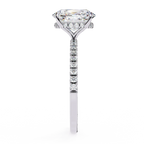 1 Ct Oval Hidden Halo Diamond Engagement Ring