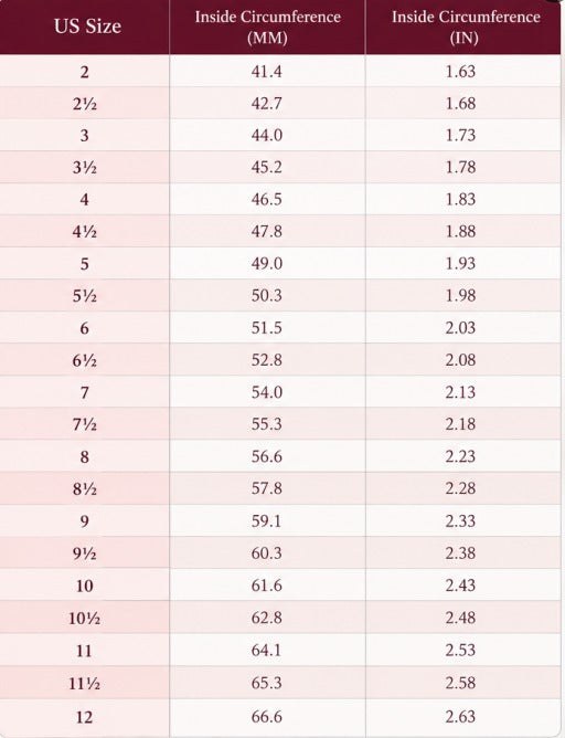 Size Guide Chart