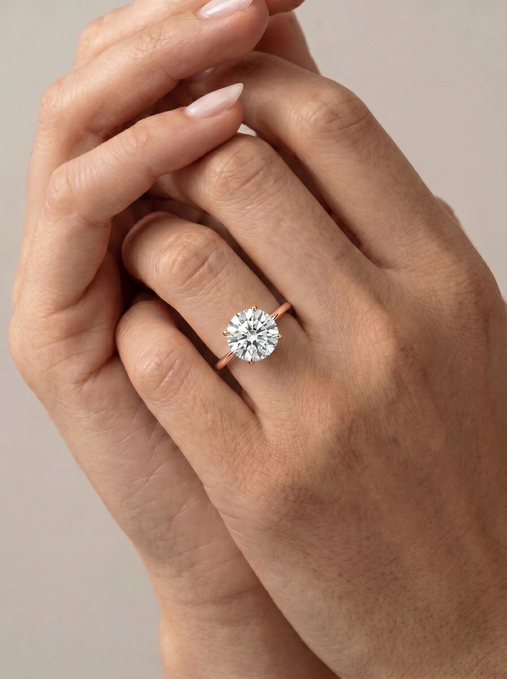 2 Carat Lab Grown Round Diamond Ring