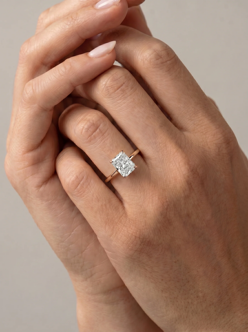 2 Carat Lab Grown Elongated Radiant Diamond Ring
