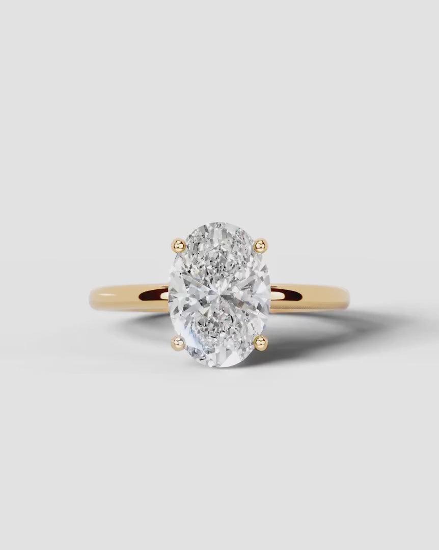 2 Carat Lab Grown Oval Diamond Ring