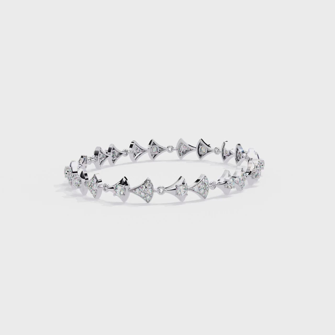 Lab Grown Diamond Bow Design Bracelet – Elegant Bow Sustainable Diamond Jewelry – Lustraa’s Diamond Bracelet