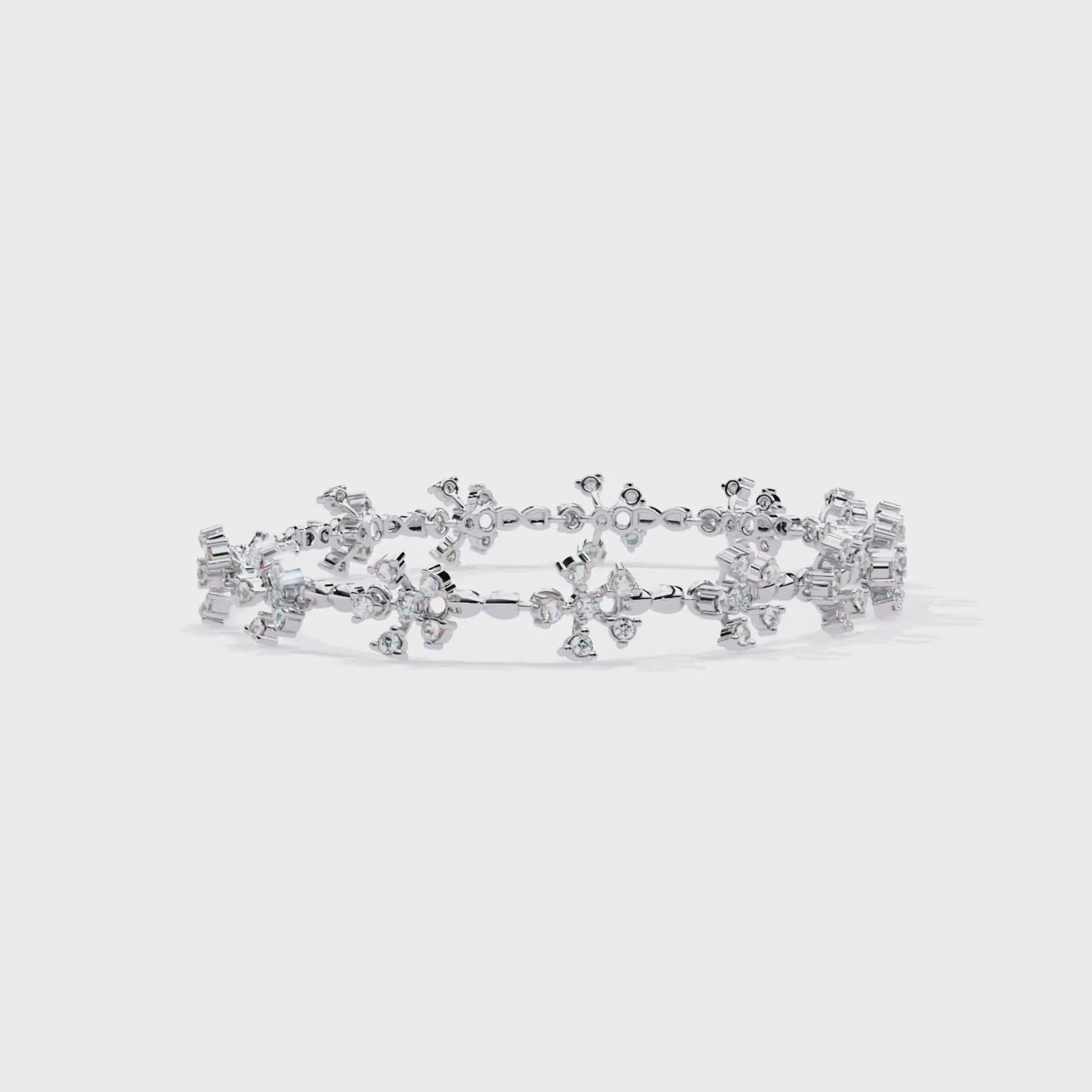 Floral Lab Grown Diamond Bracelet – Flower Motif Daimond Bracelet – Sustainable Diamond Jewelry – Lustraa’s Floral Bracelet