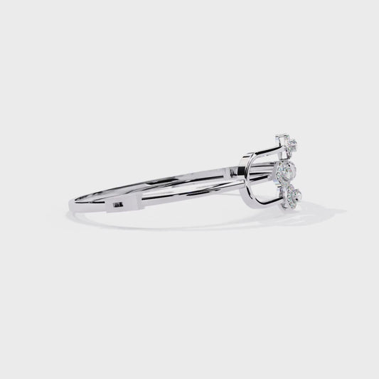 Pear Cut Lab Grown Diamond Bangle Bracelet | Designer Bracelet with Sustainable Diamonds - Lustraa’s Diamond Bracelet