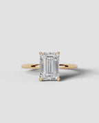 2 Carat Lab Grown Diamond Emerald Cut Solitaire Engagement Ring