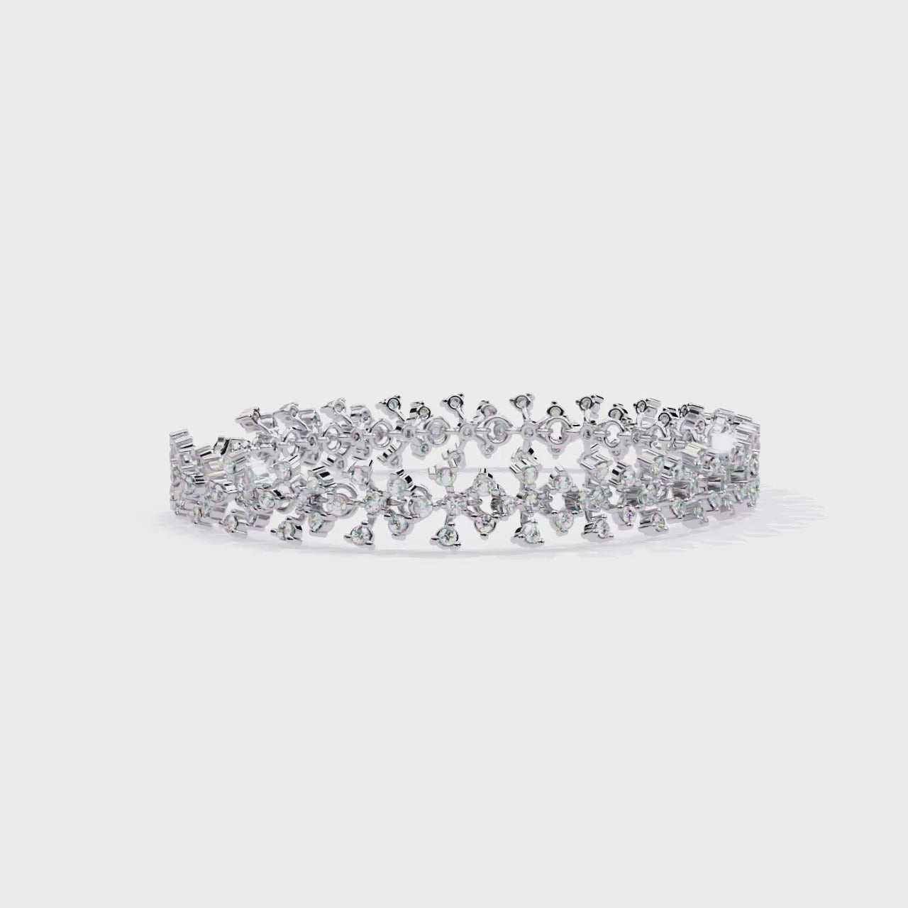 Floral Designer Lab Grown Diamond Bracelet – Statement Ethical Jewelry – Lustraa’s Floral Bracelet