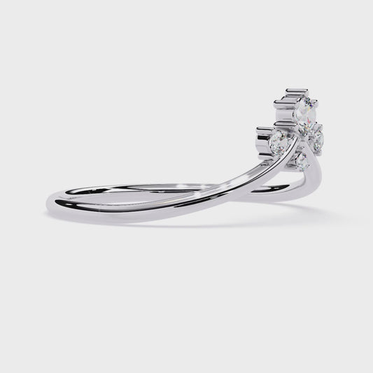 Crown-Inspired Diamond Ring | Lab Grown Cluster Ring | Minimalist Promise Ring – Lustraa’s Minimalist Ring