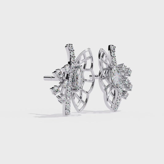 Butterfly Inspired Lab Grown Diamond Earrings – Nature-Inspired Sustainable Luxury Fine Jewelry for Women –Lustraa’s Butterfly Earrings