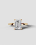 2 Carat Lab Grown Emerald Cut Diamond Solitaire Engagement Ring