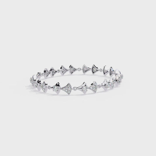 Lab Grown Diamond Bow Design Bracelet | Elegant Bow Diamond Bracelet | Sustainable Diamond Jewelry - Lustraa’s Diamond Bracelet
