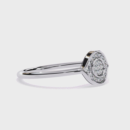 Evil Eye Lab Grown Diamond Ring – Dainty Protective Symbol Ring – Lustraa’s Minimalist Ring