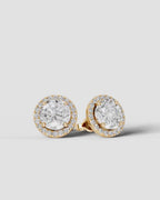 Lab Grown Diamond Round Cut Solitaire Stud Earrings