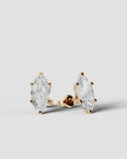 Lab Grown Diamond Monarch Contour Marquise Solitaire Stud Earrings