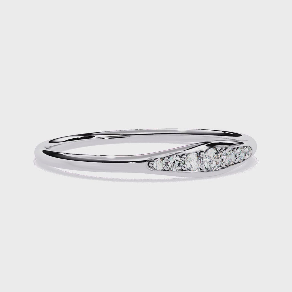 Sleek Lab Grown Tapered Elegant Minimalist Stacking Band – Lustraa’s Minimalist Ring