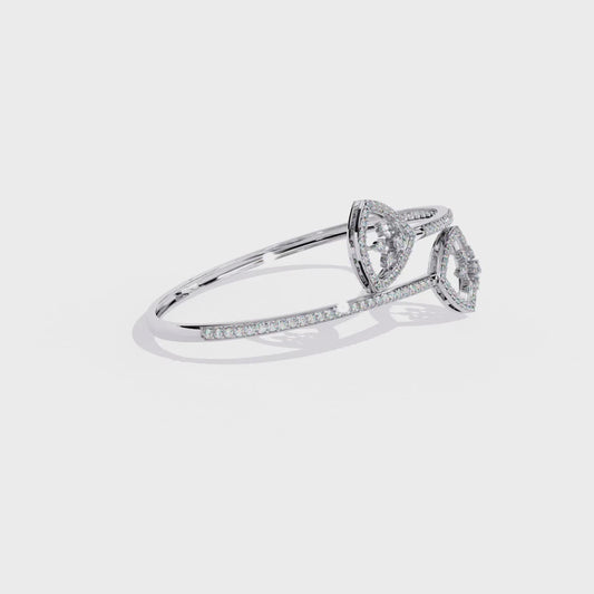 Designer Open Cuff Bracelet– Teardrop End Minimalist Bangle – Elegant Gold or Silver Bracelet- Lustraa’s Open Cuff Bracelet