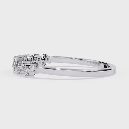 Half Eternity Lab Grown Diamond Cluster Ring – Floral-Inspired Sustainable Band – Lustraa’s Eternity Ring