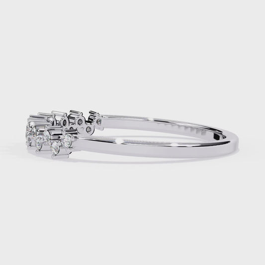 Half Eternity Lab Grown Diamond Cluster Ring – Floral-Inspired Sustainable Band – Lustraa’s Eternity Ring