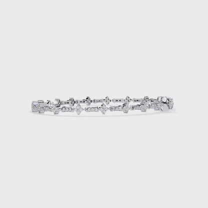 Round Cut Lab Grown Diamond Bracelet– Elegant Diamond Bracelet – Fine Jewelry Gift -Lustraa’s Diamond Bracelet