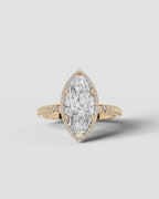 2 Carat Lab Grown Diamond Callista Marquise Cut Pavé Halo Engagement Ring