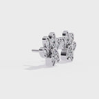 Paw Print Lab Grown Diamond Earrings – Sustainable Pet Lover Jewelry – Animal Paw Studs with Eco-Friendly Diamonds –Lustraa’s Minimalist Earrings