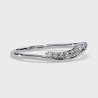 Minimalist Pavé Diamond Curve Ring – Dainty Statement Band – Lustraa’s Minimalist Ring