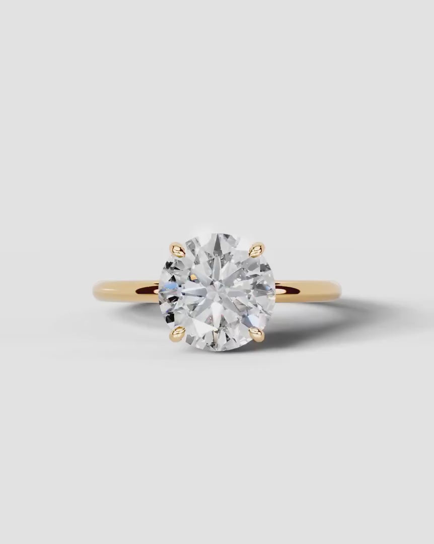 2 Carat Lab Grown Round Diamond Pavé Basket Ring