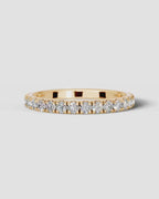 Lab Grown Diamond Round Cut Milgrain Pavé Wedding Band Ring