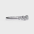 Round Diamond Cluster Ring – Lab Grown Half Eternity Solitaire Bridal Ring – Lustraa’s Eternity Ring