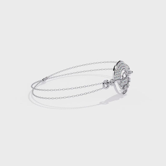 Geometric Diamond Bracelet | Lab Grown Diamond Circle Bracelet | Modern Minimalist Adjustable Bracelet - Lustraa’s Minimalist Bracelet