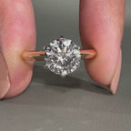 Round Cut Diamond Solitaire Engagement Ring – 1.9 CT Lab Grown Diamond Ring with 6 Prong Setting - Lustraa’s Solitaire Ring