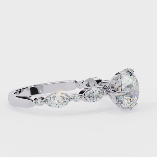 1.92 Carat Round Brilliant Cut Lab Grown Diamond Ring – Classic Round Solitaire Engagement Ring- Lustraa’s Fancy Solitaire Ring