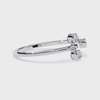 Modern Triple Bezel Diamond Ring– Contemporary Open Style Ring – Open Band Statement Ring - Lustraa’s Open Band Ring